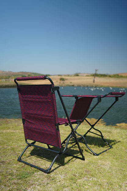 Folding Camping Chair with Table | Steel Outdoor Chair